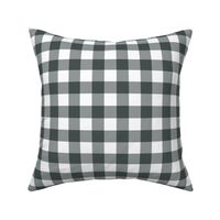 1” Gingham Check (charcoal + white)