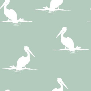 Pelican| Gumleaf Blue Seabird|Renee Davis