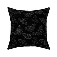 Buttefly Line Art Black White|Renee Davis