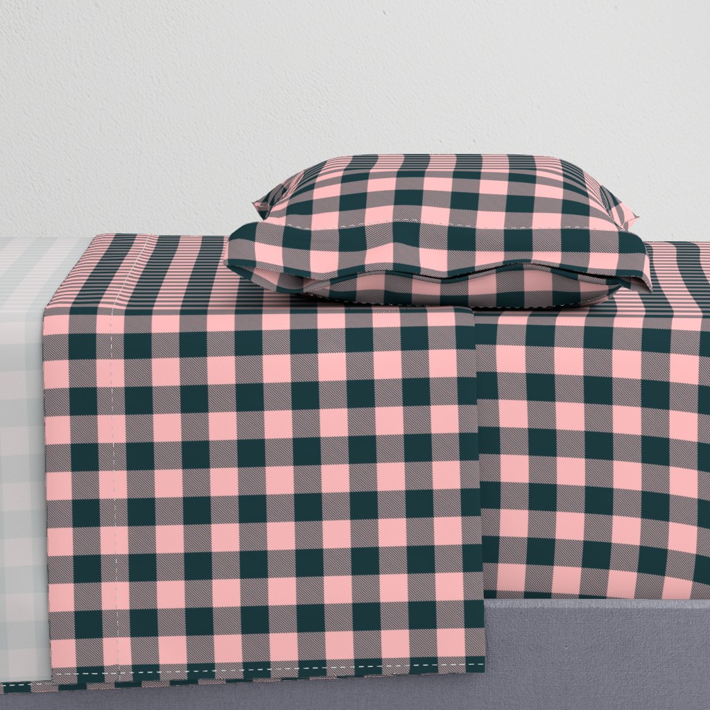 Buffalo plaid - pink -  micro