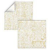 Normal scale • Mustard Gold Crackle - Crackle gold wall