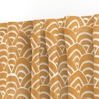 MED Japanese Waves pattern fabric - seigaha fabric, wave fabric, wave pattern, ocean water fabric - golden yellow