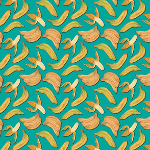 Bananas Turquoise print_12in
