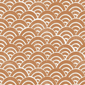 MED Japanese Waves pattern fabric - seigaha fabric, wave fabric, wave pattern, ocean water fabric - caramel