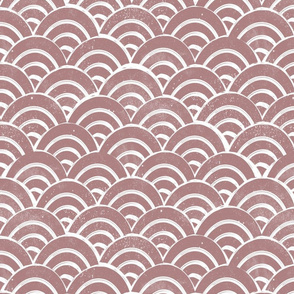 MED  Japanese Waves pattern fabric - seigaha fabric, wave fabric, wave pattern, ocean water fabric - mauve
