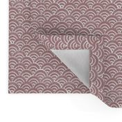 MINI  Japanese Waves pattern fabric - seigaha fabric, wave fabric, wave pattern, ocean water fabric - mauve