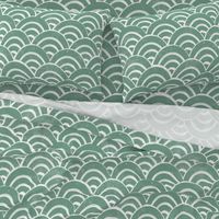 LARGE  Japanese Waves pattern fabric - seigaha fabric, wave fabric, wave pattern, ocean water fabric - ocean blue