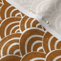 SMALL  Japanese Waves pattern fabric - seigaha fabric, wave fabric, wave pattern, ocean water fabric - rust