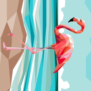 Fragmented Flamingo Horizontal yard