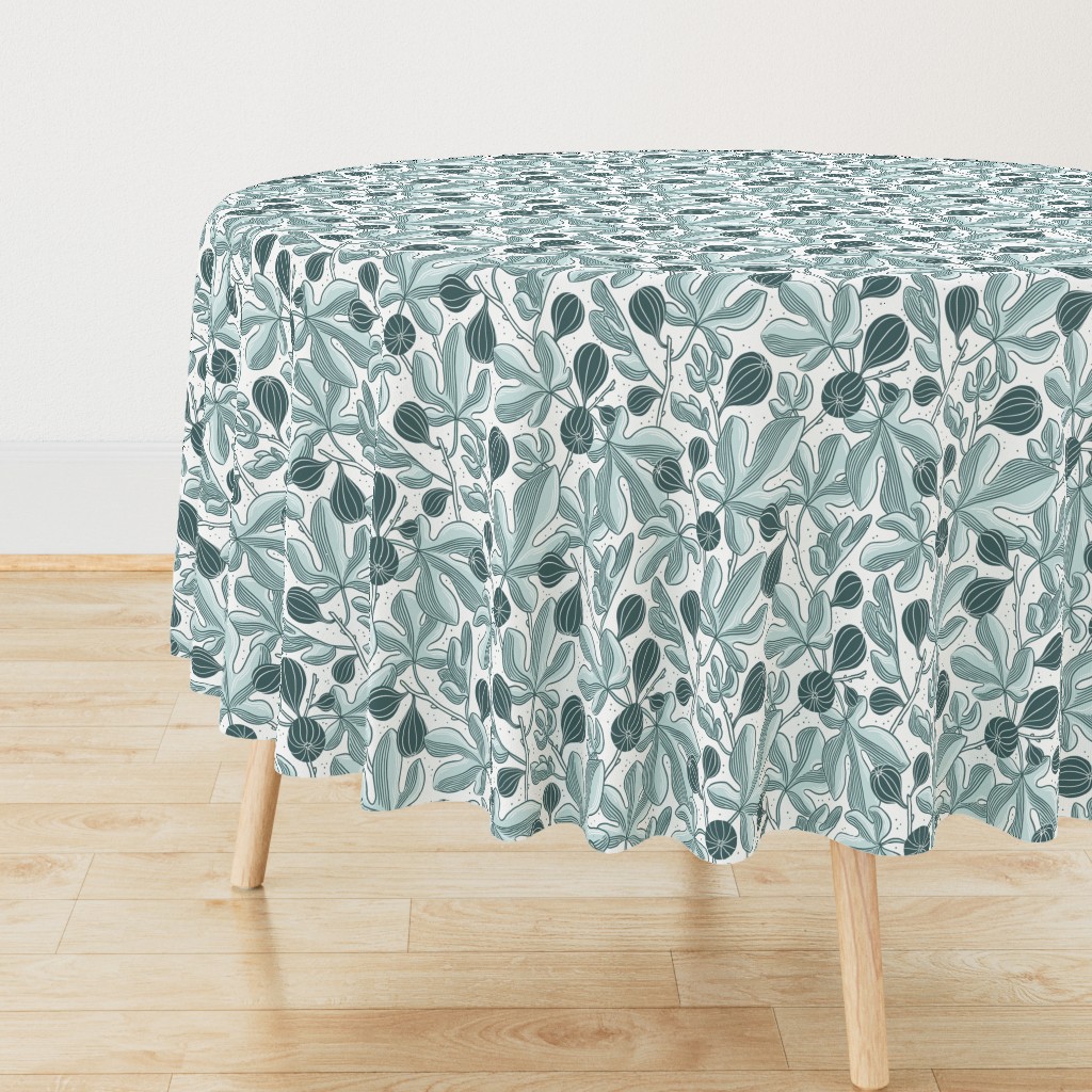 Beautiful figs mint pattern