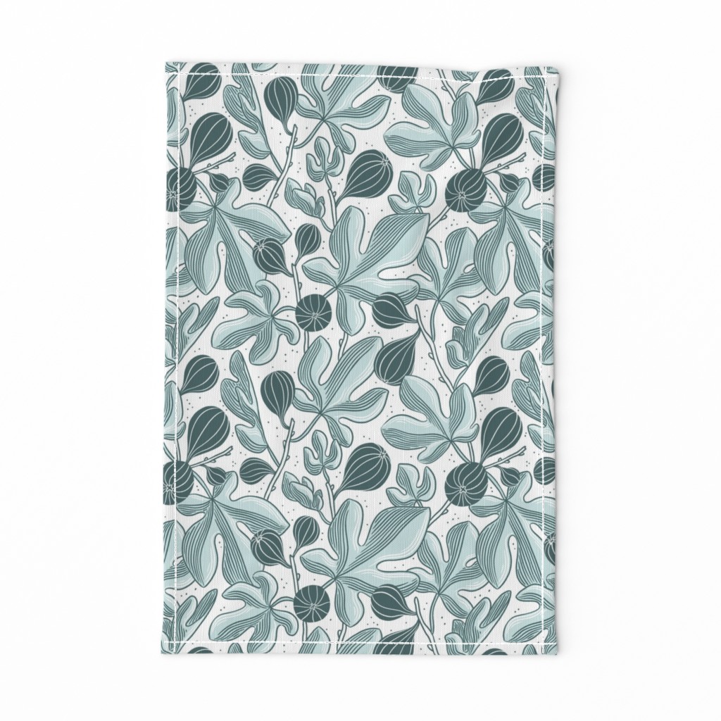 Beautiful figs mint pattern