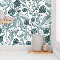 Beautiful figs mint pattern