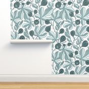 Beautiful figs mint pattern