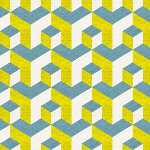 Geometric Blocks Yellow Blue