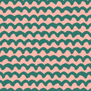  Green Waves On Pink