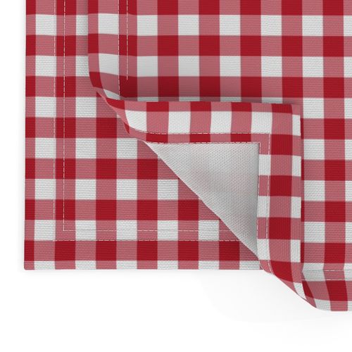 1/2” Gingham Check (red + white)