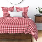 1/2” Gingham Check (red + white)