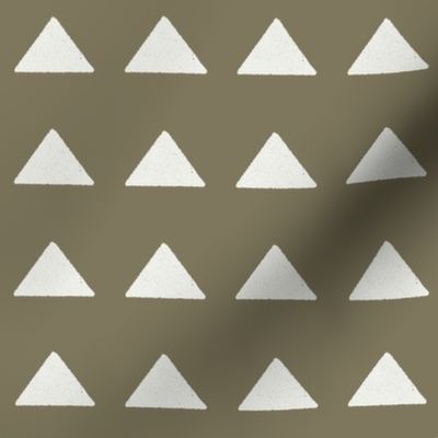 SMALL mudcloth triangle fabric - boho hippie fabric, muted nursery fabric, neutral fabric - aloe sfx0620