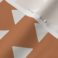 SMALL mudcloth triangle fabric - boho hippie fabric, muted nursery fabric, neutral fabric - caramel sfx1346