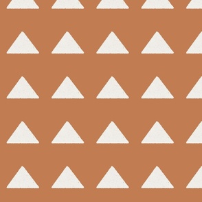 mudcloth triangle fabric - boho hippie fabric, muted nursery fabric, neutral fabric - caramel sfx1346