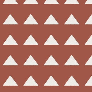 mudcloth triangle fabric - boho hippie fabric, muted nursery fabric, neutral fabric - clay sfx1441