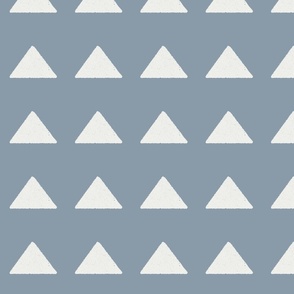 mudcloth triangle fabric - boho hippie fabric, muted nursery fabric, neutral fabric - denim sfx4013