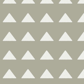  mudcloth triangle fabric - boho hippie fabric, muted nursery fabric, neutral fabric - sage sfx0110