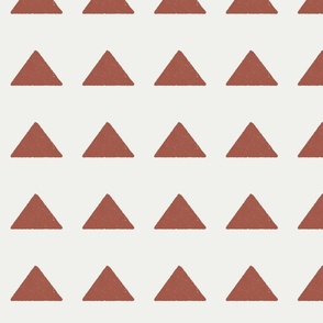 mudcloth triangle fabric - boho hippie fabric, muted nursery fabric, neutral fabric -  clay sfx1441