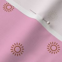 Let the sunshine in summer sunny day minimal Scandinavian style modern sun nursery design pink rust girls