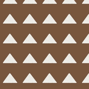 mudcloth triangle fabric - home decor fabric, wallpaper - toffee sfx1033