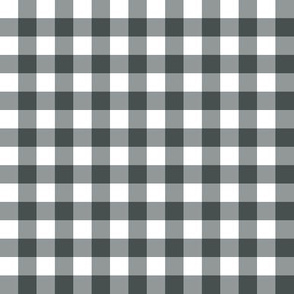 1/2” Gingham Check (charcoal + white)