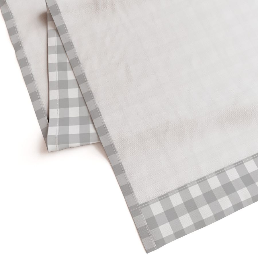 1” Gingham Check (gray + white)