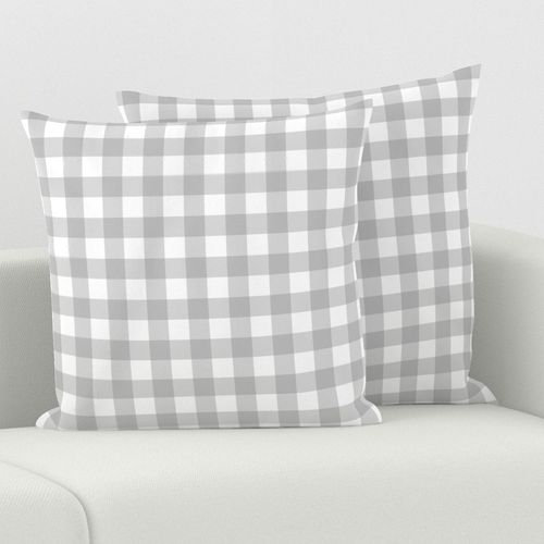 1” Gingham Check (gray + white)