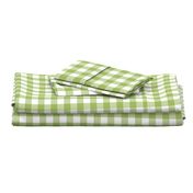 1” Gingham Check (green + white)