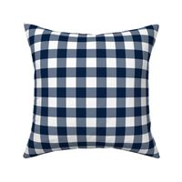 1” Gingham Check (navy + white)