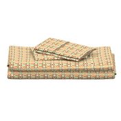 Tribal Triangles Quilt - pastels and warm colours, mint, yellow, brown