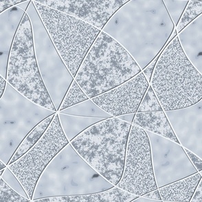 Shattered Tile - Zen 2 - Dimensional  Textured and Tonal Art