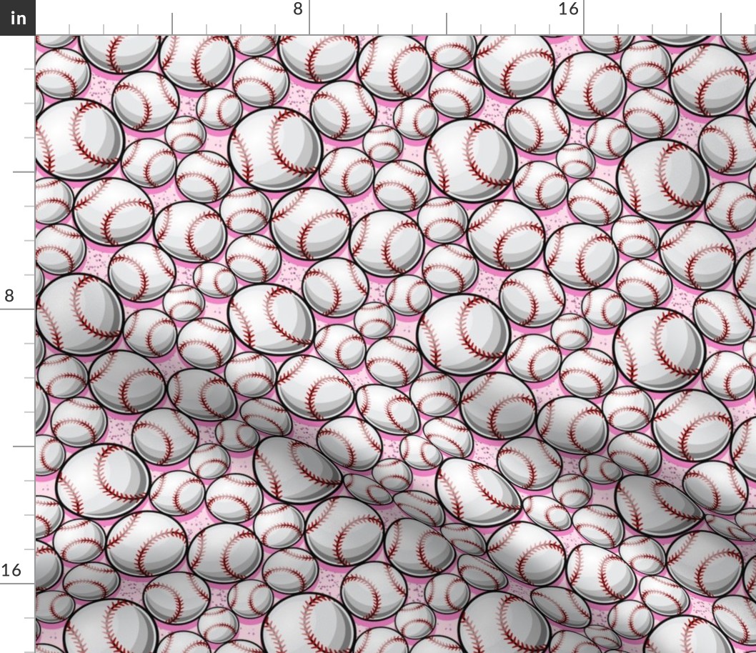 Baseball  pink sparkles