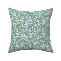 Ditsy pastel Meadow Micro Modern Quilt