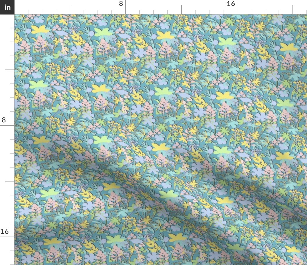 Ditsy pastel Meadow Micro Modern Quilt