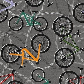 Bicycles on dark grey