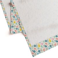 Spring Ditsy Floral in Pastel Colours with Cream - SMALL Scale - UnBlink Studio by Jackie Tahara