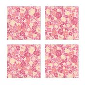 Ditsy Floral Pink Coral Cream