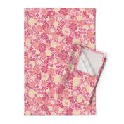 Ditsy Floral Pink Coral Cream