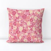 Ditsy Floral Pink Coral Cream