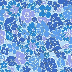 Ditsy floral blue