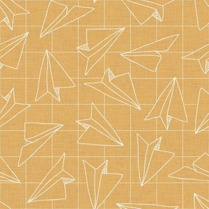 linen grid_paper planes_gold