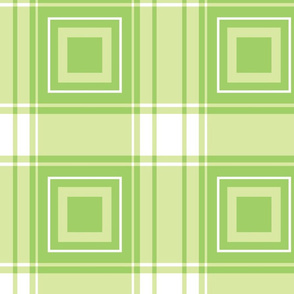 geometric plaid with squares-mossy glen