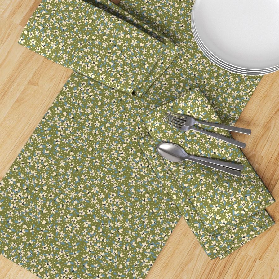 Ditsy Floral Olive