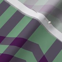 JP6 - XL  -  Buffalo Plaid Diamonds on Stripes in Royal Purple and Ocean View Green Pastel